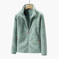 Unisex-Jacke mit Reißverschluss und Seitentaschen in Grün