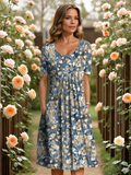 Floral Hellblau