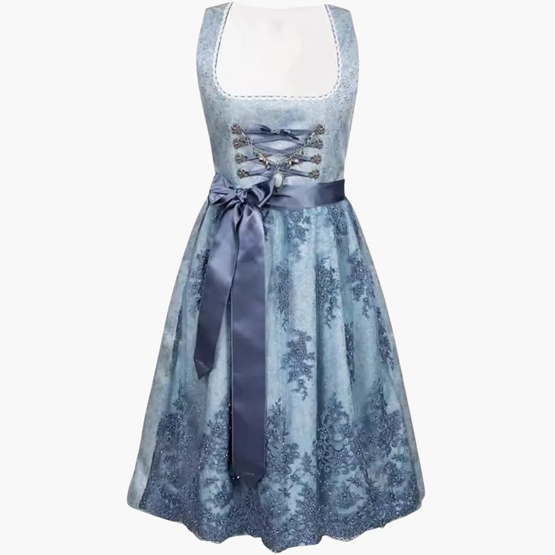 Damen Dirndl Kleid ärmellos mit Mieder und Rock - Oktoberfest 2025