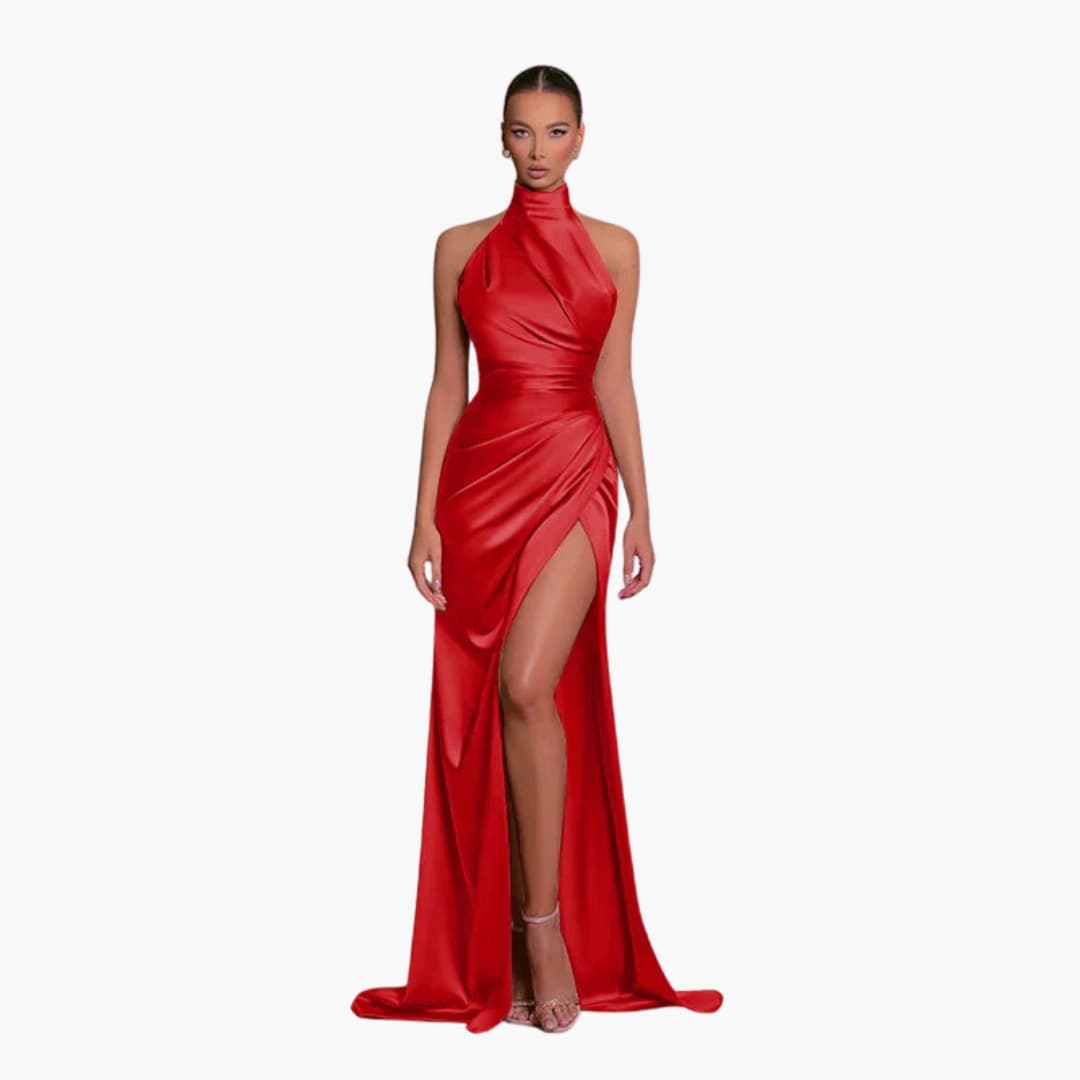 Glamouröses Satin Abendkleid - perfekt für Damen Gala Events