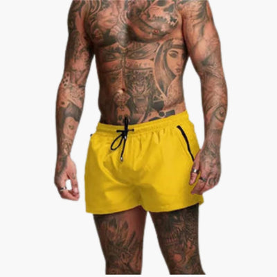 Herren Badeshorts mit Kordelzug und Seitentaschen mit Reißverschluss