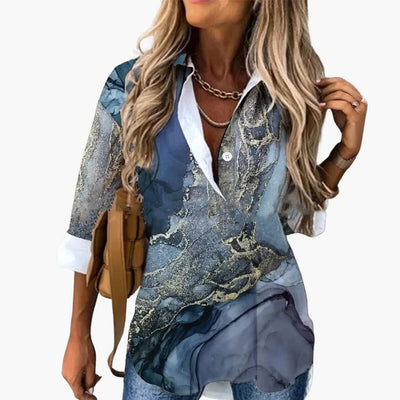 Casual Bluse für Damen mit Blumenmuster - Locker & Elegant