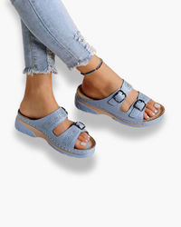 Damen Bequeme Sandalen | Trendige Sommerschuhe in Hellblau