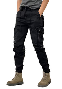 Emil UrbanEase Cargo-Hosen – Entspannte Passform Utility-Hosen mit Mehreren Taschen in Schwarz