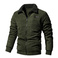 James - Warme und vielseitige fleecejacke für herren in Khaki