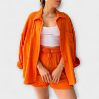 Victoria - Bequemes 2-teiliges Set in Orange