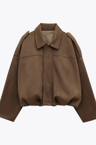 LUMIÈRE | FAUX SUÈDE BOMBERJACKE