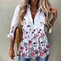 Weiß mit rosa und lila Blumenmustern
