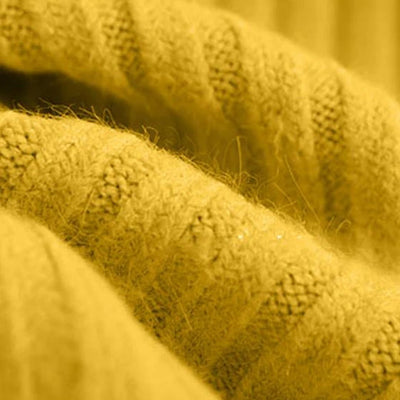 Sonia  - Gerippter Rollkragenpullover mit Ballonärmeln