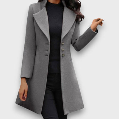 Venzi – Eleganter Mantel mit langen Ärmeln