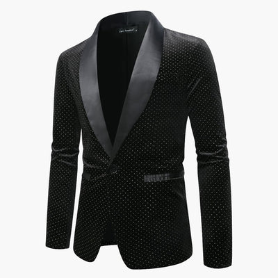 Herren Anzug zweiteilig mit Schalkragen und Satindetails