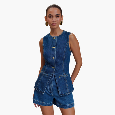Denim Koordinationsset für Damen - Zweiteiliges Jeans Outfit