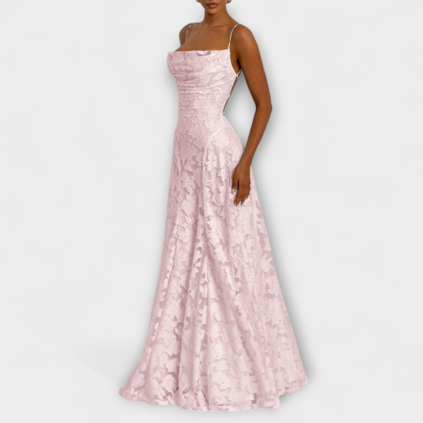 Emberly - Elegantes Jacquard-Maxikleid