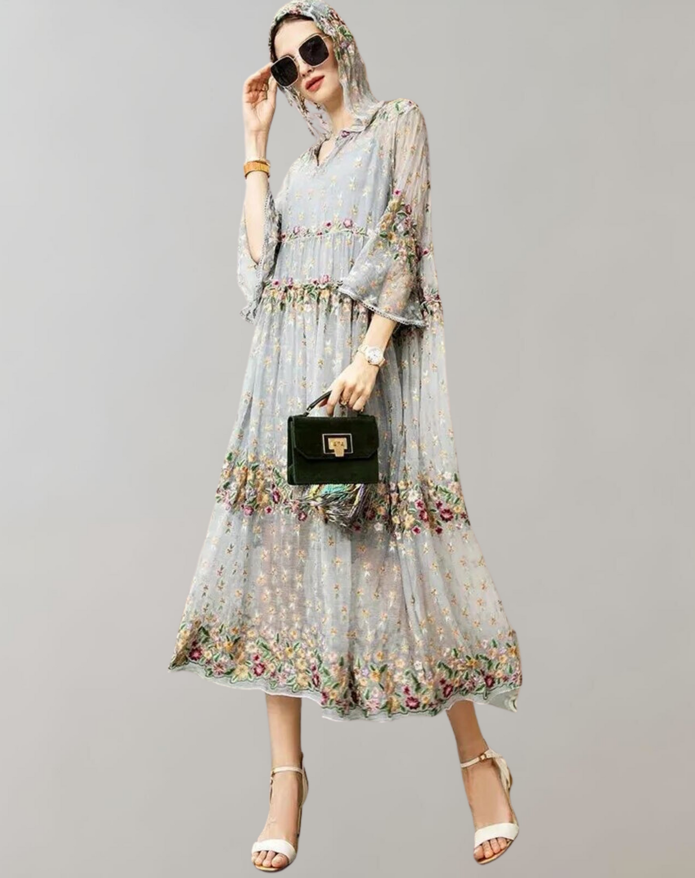 Angela - Lady Embroidery Long Zweiteiler