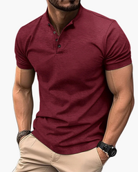 Herren Elegantes Polo Shirt | Zeitloses Poloshirt in Weinrot