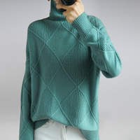Camille - Damen Rollkragenpullover in Türkis