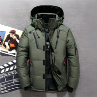 Herren Winterjacke | Steppjacke Mit Kapuze Und Taschen in Grün