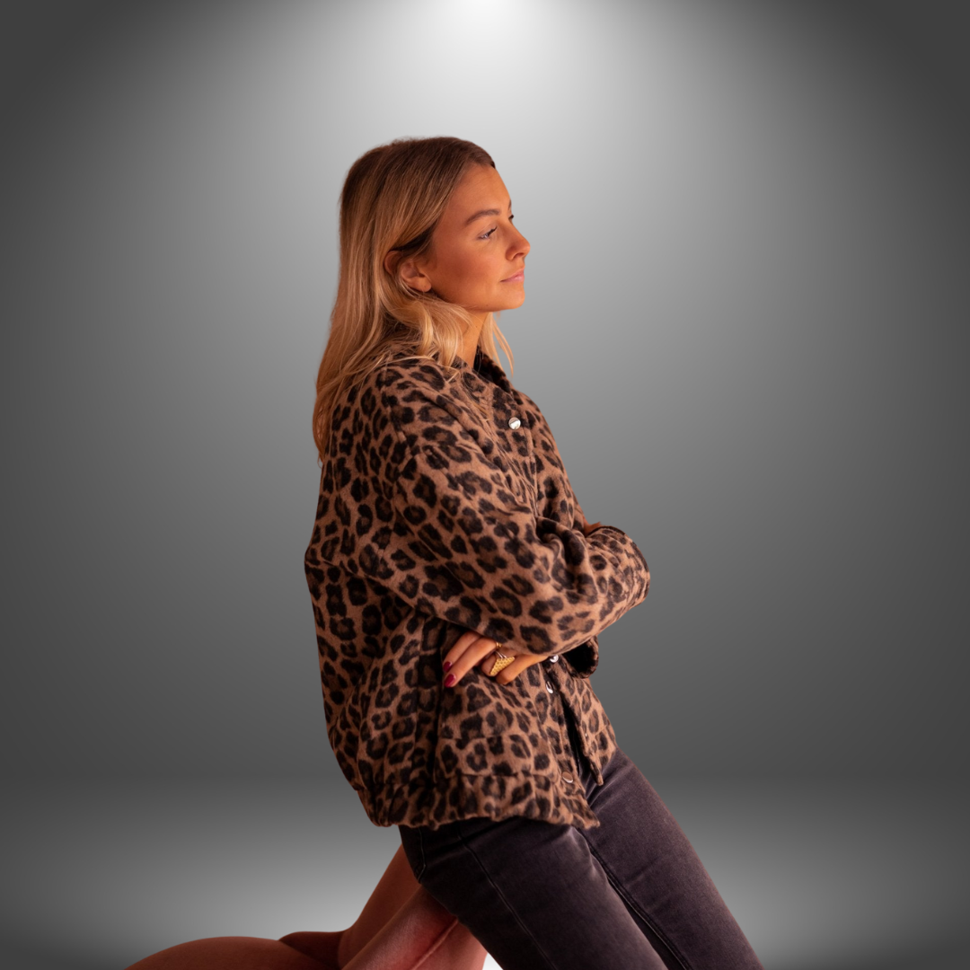 Alice Handgefertigte Jacke mit Leopardenmuster