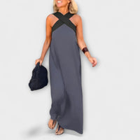 Delphine - Crossover Kleid in Grau