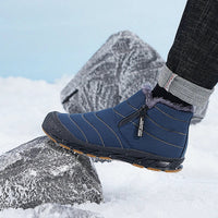 Wasserdichte knöchelhohe Schneestiefel für Männer - Jenkin in Blau