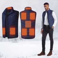 Unisex-Wärmende Weste mit einstellbarer Temperatur – Elektrische Winterjacke für Damen und Herren in Dunkelblau