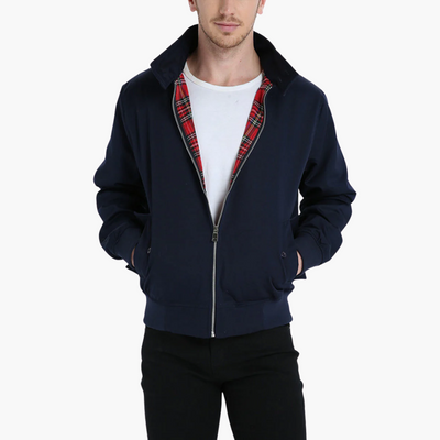 Herren Harrington Bomberjacke mit Tartan Futter
