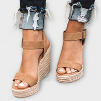 Elizabeth - Stilvolle Damenschuhe mit Gürtel in Braun
