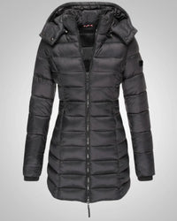 Jessica | Damen Winter Kapuze Daunenjacke in Schwarz