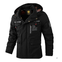 Herren Winterjacke | Kapuzenjacke Mit Taschen in Schwarz