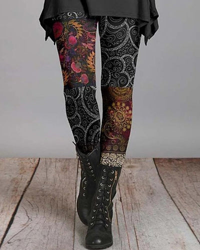 Bohemian Retro Leggings mit Ethnischen Drucken – Ziva