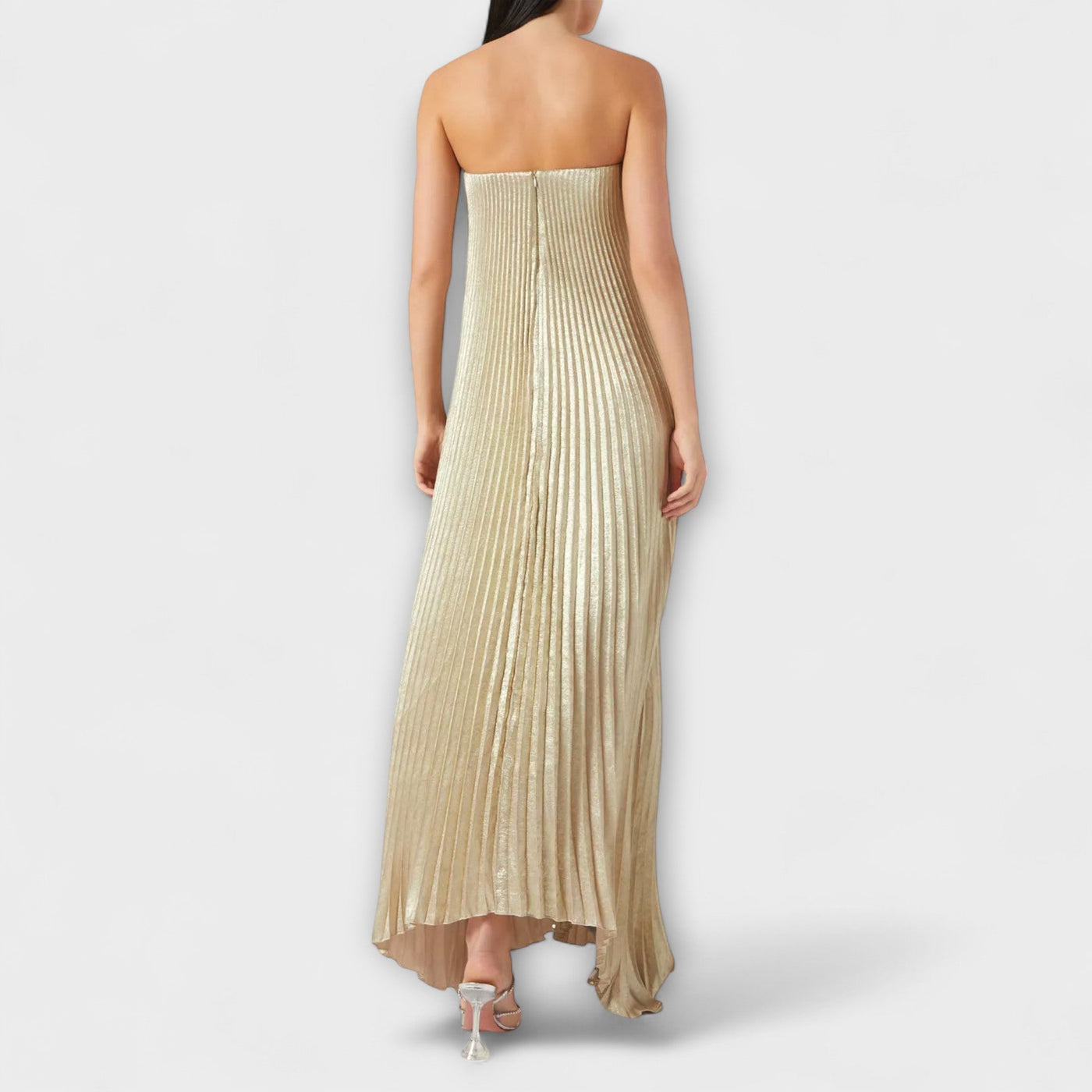 Michelle - Sweetheart Maxi Kleid in Orange Floral