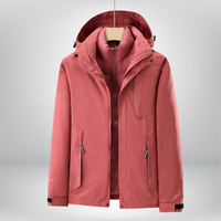 Damen Sportliche Skijacke | Winter Outdoorjacke in Rosa