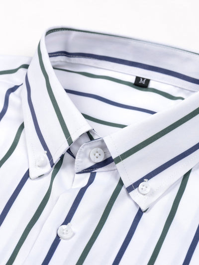 Connor – Langärmliges Gestreiftes Hemd Mit Knöpfen