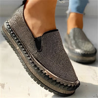 Camille - Glitzernde Diamant-Loafer in Schwarz