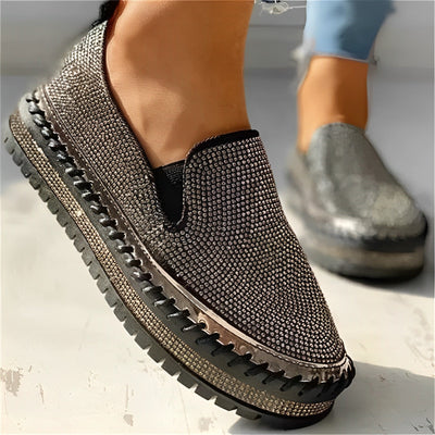 Camille - Glitzernde Diamant-Loafer