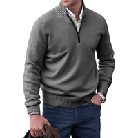 Pullover Herren Reißverschluss Winter | Warm Komfort in Dunkelgrau