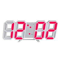 3D LED Wanduhr mit Dimmbarem Licht – Timora in Rot