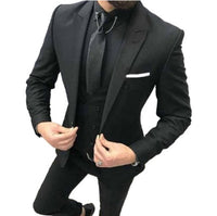 Herren Moderne Anzug | Dreiteilig in Schwarz