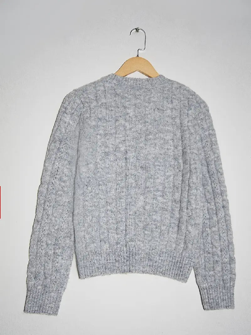 STRICK KABEL CARDIGAN | ELEGANTER WARMHALTER