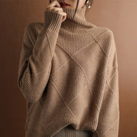 Rollkragen Pullover Damen Strick | Oversize & Weich in Braun