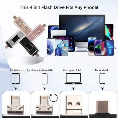4-in-1 Flashdrive für Jedes Gerät - DataFlex