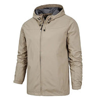 Winddichte Herren-Kapuzenjacke - Jef in Khaki