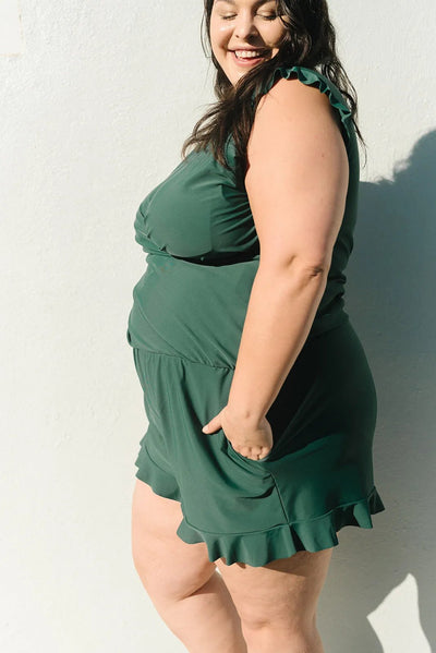 Agnieszka – Badeanzug mit Rüschen und Bruststütze