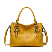 Sienna | Elegant leather shoulder bag in Gelb