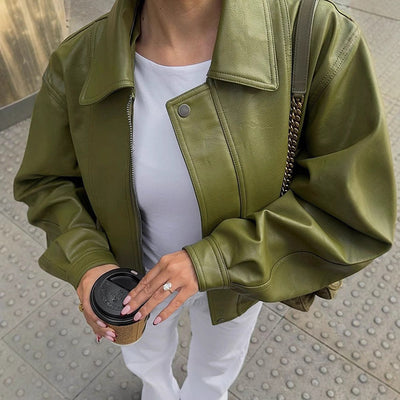 Olive | Oversized Jacke