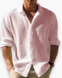 Herren Elegantes Langarm Hemd | Vielseitig in Rosa