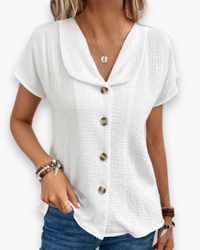 Damen Entspannte Sommerbluse | Chic in Weiß