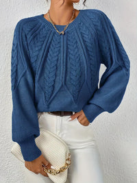 Louisa™ | Handgehäkelter Pullover in Blau