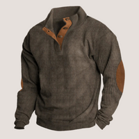 Allen | Kordpullover mit Stehkragen in Braun