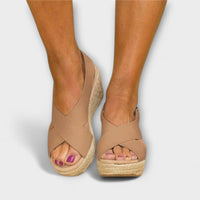 Elegante Espadrille-Sandalen in Braun